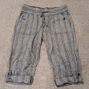 Striped Casual Capri Pants Size 4P
